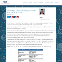 Stay Prepared for the Challenges in Database Migration from SQL Server to Oracle