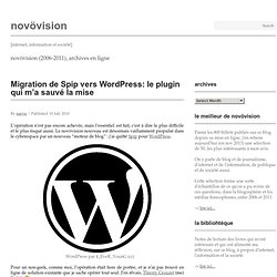 Migration de Spip vers Wordpress: le plugin qui m’a sauvé la mise
