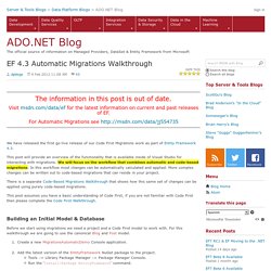 EF 4.3 Automatic Migrations Walkthrough - ADO.NET Blog