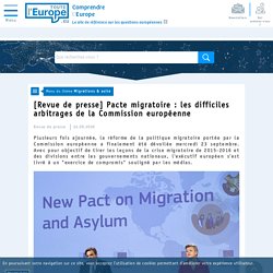 [Revue de presse] Pacte migratoire : les difficiles arbitrages de la Commission européenne - Migrations & asile - Toute l'Europe