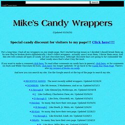 Mike's Candy Bar Wrapper Page