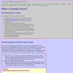 Mike’s Unity Scripting Tutorial