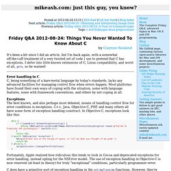 Friday Q&A 2012-08-24: Things You Never Wanted To Know About C