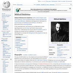 Mikhaïl Bakhtine