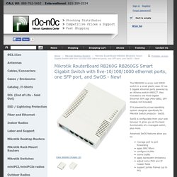 Mikrotik RouterBoard RB260G RB260GS Smart Gigabit Switch with five-10/100/1000 ethernet ports, one SFP port, and SwOS - New!