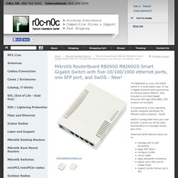 Mikrotik RouterBoard RB260G RB260GS Smart Gigabit Switch with five-10/100/1000 ethernet ports, one SFP port, and SwOS - New!