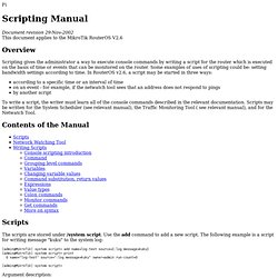 MikroTik RouterOS V2.6 Scripting Manual