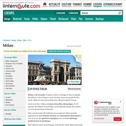 Milan - Guide de voyage - Tourisme
