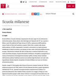 Scuola milanese in “Il Contributo italiano alla storia del Pensiero – Economia”