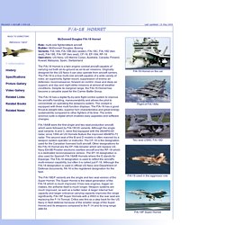 Aircraft - McDonnell Douglas/Boeing F/A-18 Hornet