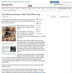 New Milestone Emerges - Baby’s First iPhone App