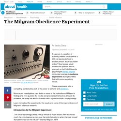 Milgram Experiment - The Milgram Obedience Experiment