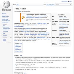 Jude Milhon