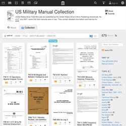 US Military Manual Collection : Free Texts : Download & Streaming