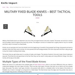 Military Fixed Blade Knives – Best Tactical Tools