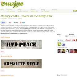 Military Fonts – You’re In the Army Now