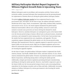 Military Helicopter Market Report Segment to Witness Highest Growth Rate in Upcoming Years – Telegraph