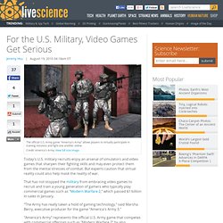 For the U.S. Military, Video Games Get Serious