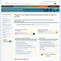 Start Your Military Service Record (DD Form 214) Request