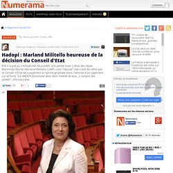 Hadopi : Marland Militello heureuse de la dÃ©cision du Conseil d'Etat