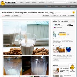 How to Milk an Almond (fresh homemade almond milk, easy)