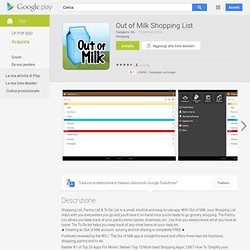 Out of Milk Shopping List - App Android su Google Play