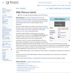 Mille Plateaux (label)