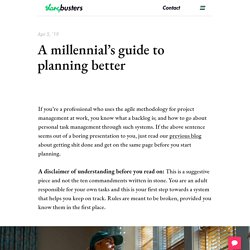 A millennial’s guide to planning better