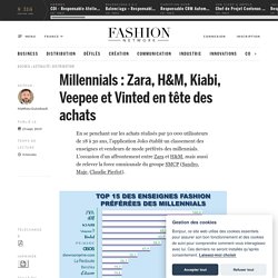 Millennials : Zara, H&M, Kiabi, Veepee et Vinted en tête des achats - Actualité : distribution (#1139571)