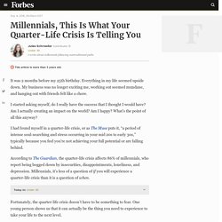 Millennials, This Is What Your Quarter-Life Crisis Is Telling You