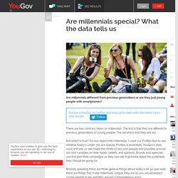 Are millennials special? What the data tells us