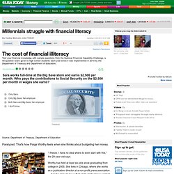 Millennials struggle with financial literacy