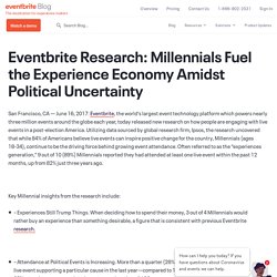 Eventbrite Research: Millennials Fuel the Experience Economy Amidst Political Uncertainty - Eventbrite US Blog