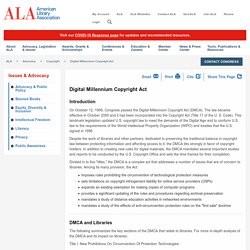 DMCA: The Digital Millennium Copyright Act