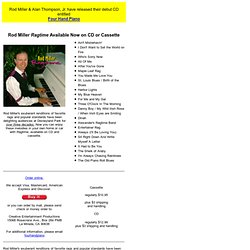 Rod Miller Disneyland Piano Player Ragtime Album