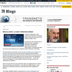 Obama online: un demi milliard de dollars - Transnets - Blog LeM