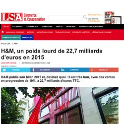 H&M, un poids lourd de 22,7 milliards... - Textile, habillement