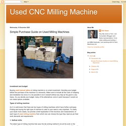 Used CNC Milling Machine: Simple Purchase Guide on Used Milling Machines