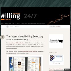 The International Milling Directory – archive news story