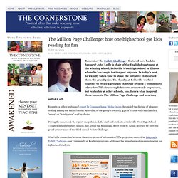 The Million Page Challenge: how one high school got kids reading for fun
