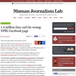 1.4 million fans can’t be wrong: NPR’s Facebook page