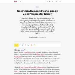 One Million Numbers Strong, Google Voice Prepares for Takeoff