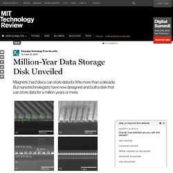 Million-Year Data Storage Disk Unveiled