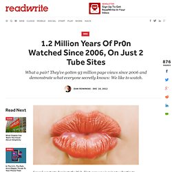 1.2 Million Years Of Porn Watched Since 2006, On Just 2 Tube Sites