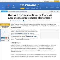Qui sont les trois millions de Français non-inscrits sur les listes électorales ?
