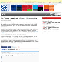 La France compte 40 millions d'internautes