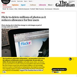 Flickr to delete millions of photos as it reduces allowance for free users