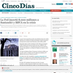 La Fed inyectó 8.000 millones a Santander y BBVA en la crisis
