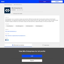 Bizzi - Milo Enterprises Inc
