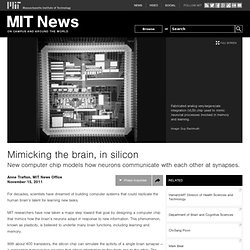 Mimicking the brain, in silicon